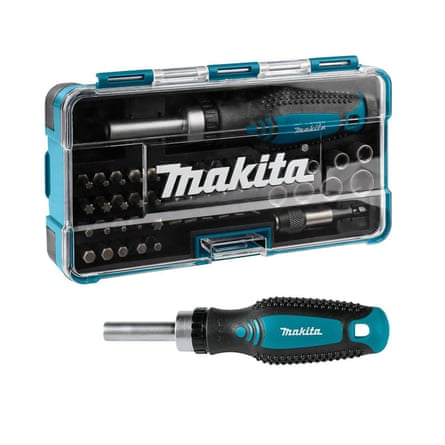 Makita B-36170 47 Piece Bit Set + Ratchet Screwdriver 1/4 Hex Shank Case B-28612