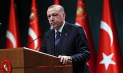 Turkish President Recep Tayyip Erdoğan, who has defended recent sharp rate cuts and vowed to succeed in his “economic war of independence”.