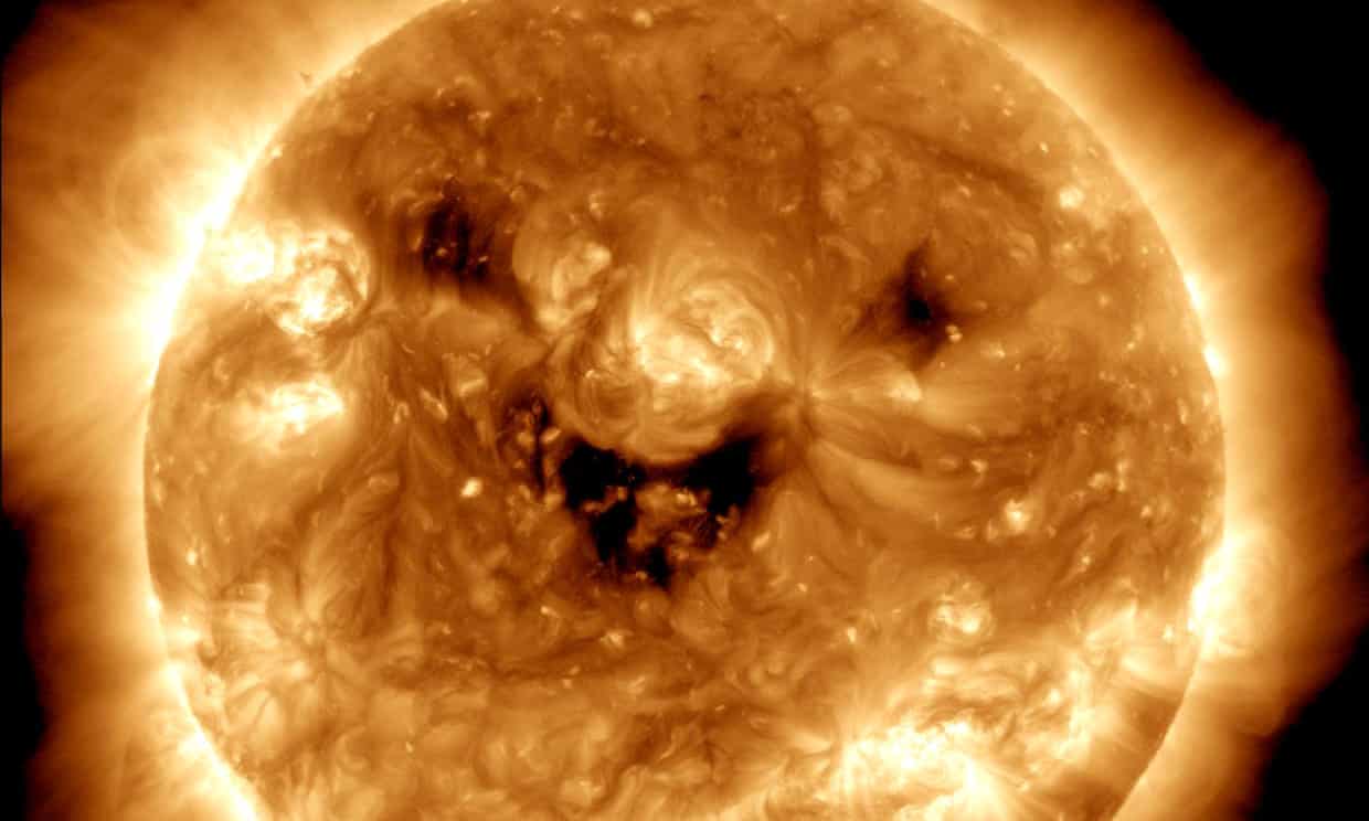 Sun smile photographed by NASA