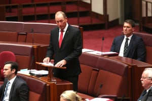 Katter Australia party senator Fraser Anning gives his first speech in the Senate