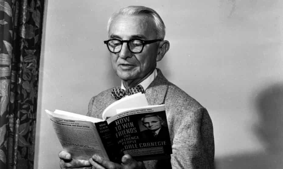 dale carnegie reading his book how to win friends and influence people