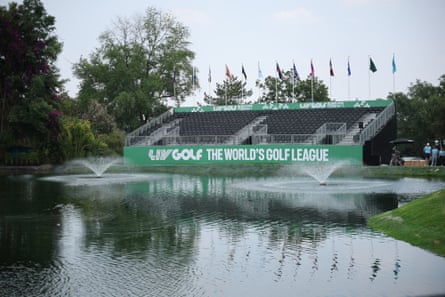 General view of 18th hole prior to LIV Golf Mexico City at Club de Golf Chapultepec