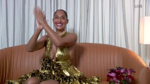 Tracee Ellis Ross presents the Emmy for Outstanding Writing for a Comedy Series
