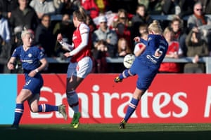 Sophie Ingle of Chelsea scores the third.