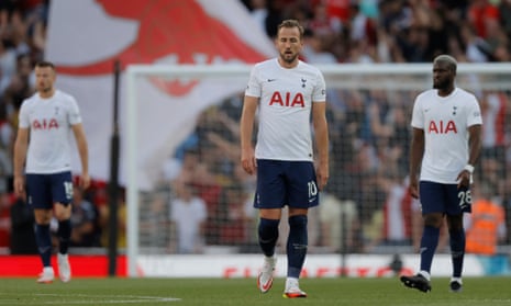 Harry Kane looks dejected during September’s defeat by Arsenal