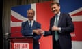 Nigel Farage with Richard Tice at the press conference announcing that Farage would take over as leader