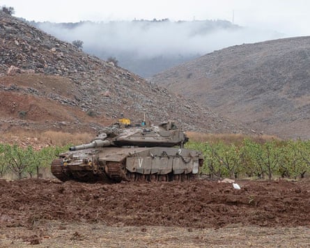 A stationary tank in a field