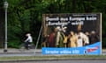 An election campaign poster for the AfD with the slogan ‘So Europe will not become Eurabia!’ in Berlin, Germany, April 2019