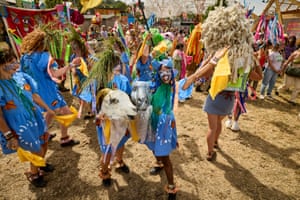 Performers on The Wilding Parade.