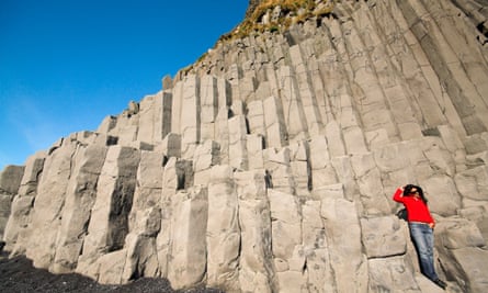 Columns made from volcanic rock near the village of Vik in Iceland.