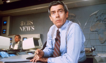 Rather on the set of CBS News in 1987.