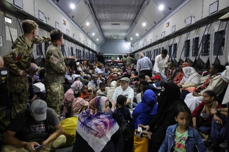 British Nationals onboard an RAF aircraft in Sudan.