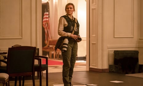 Kirsten Dunst in a scene from Civil War. 