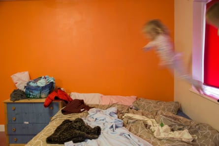 Shelley’s daughter, Refuge F from A Room of Their Own by Susan Meiselas with women in refuge
