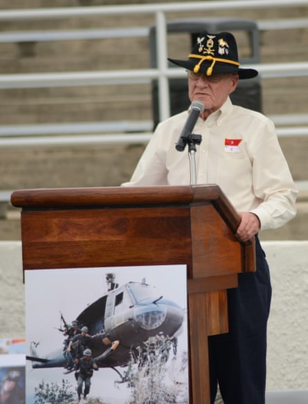 Former army commander Lt Col John Stockton of 1st Squadron, 9th Air Cavalry Regiment, 1st Cavalry Division (Airmobile), speaking at Fort Benning, Georgia, in 2015.