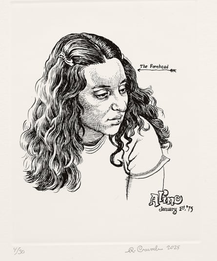 Loving, pure and simple … Crumb’s portrait of his wife.