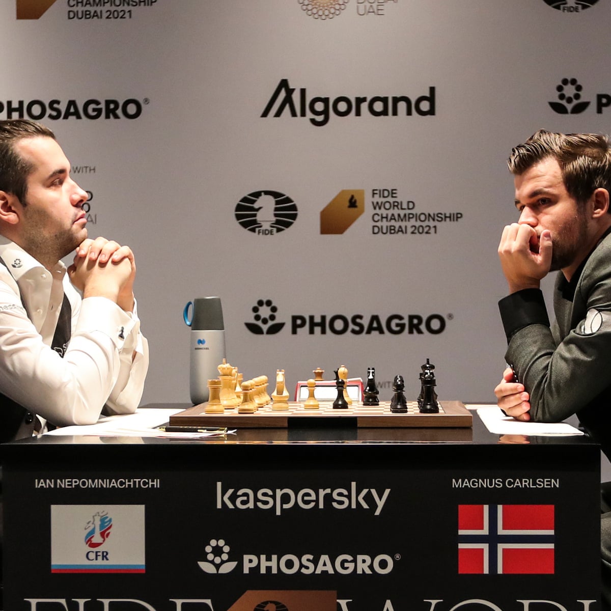 carlsen earns game 1 draw with nepomniachtchi at world chess championship as it happened sport the guardian