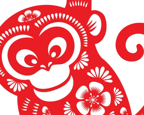 Year of the monkey papercut art<br>Traditional papercut art of Year of the Monkey for Chinese New Year.