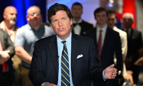 New video reveals Tucker Carlson's coarse remark about Dominion lawyer | Fox News | The Guardian