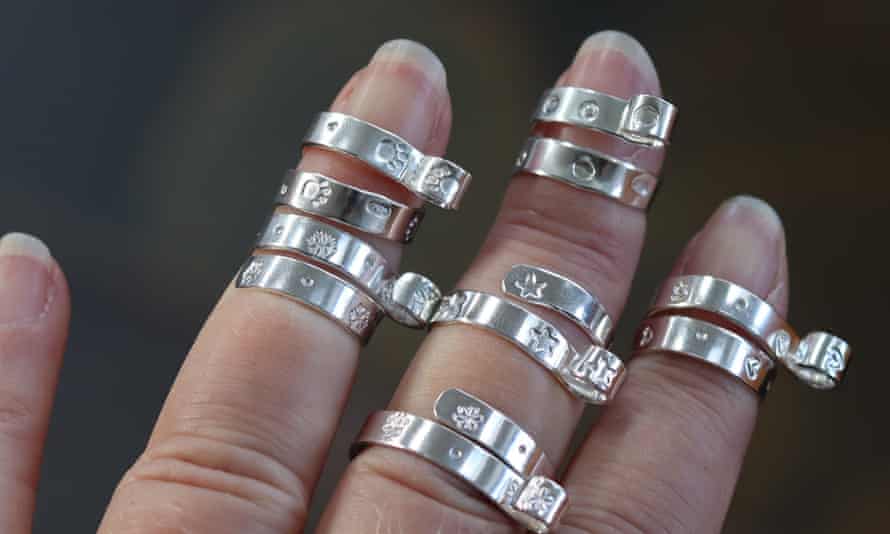 Some examples of Dawn Gill’s silver jewellery