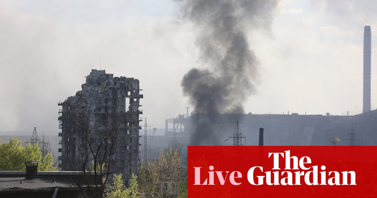 Russia-Ukraine war: ‘heavy fighting’ in Azovstal, Ukrainian forces say; more weapons needed for counter-offensive, says Kyiv – live