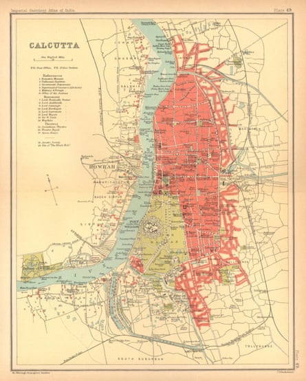 A map of Kolkata from 1909 .