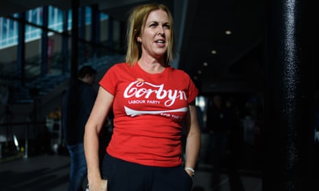 A delegate wearing a “Corbyn” t-shirt at the Labour conference.