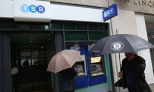 People walk past a TSB branch