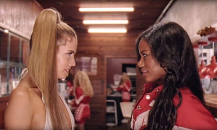 Riley Keough, left, and Taylour Paige in Zola.