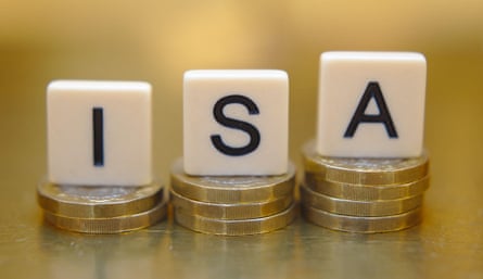Scrabble-type tiles spelling out Isa perched on coins