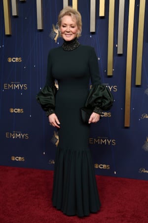 Lead actress in a comedy winner Jean Smart’s gown is enough to make her Hacks character Deborah Vance deep green with envy