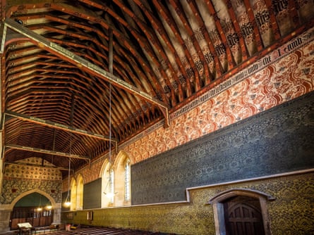 A painted church interior.