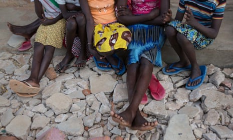 Schoolgirls in Karamoja, Uganda, who fled their homes to escape FGM.