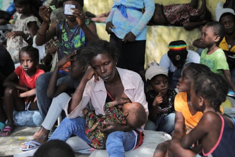 People displaced by gang war violence in Cité Soleil in Port-au-Prince.