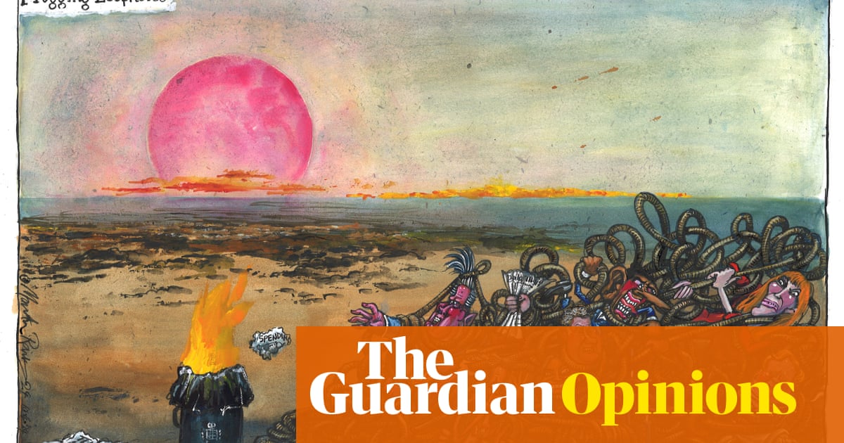 Martin Rowson on politicians tying themselves in knots while the climate crisis intensifies – cartoon