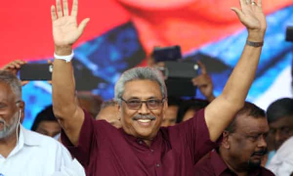 Gotabaya Rajapaksa at a presidential election rally in October 2019.