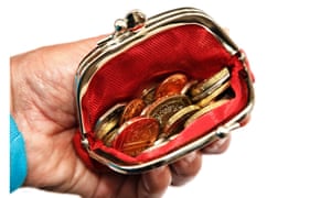 A purse with coins