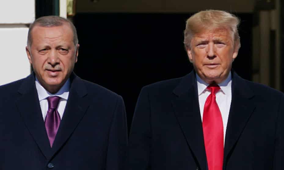 Recep Tayyip Erdoğan and Donald Trump at the White House in November 2019