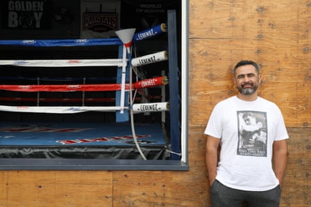 Manny Robles in his Legendz Boxing gym in Norwalk, California.