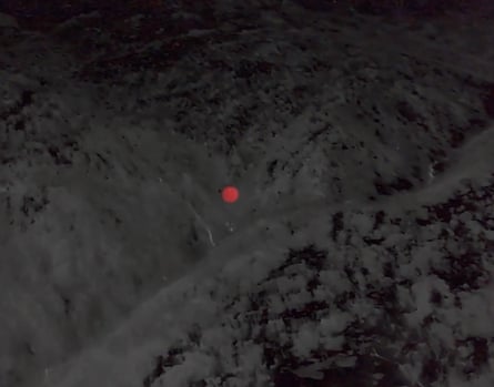 A screengrab from video of the search and rescue operation in Kosciuszko national park