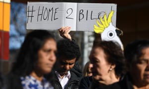 Supporters of the Biloela Tamil asylum seeker family