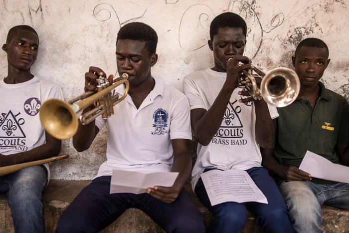 A brass band trains in Sierra Leone – in pictures