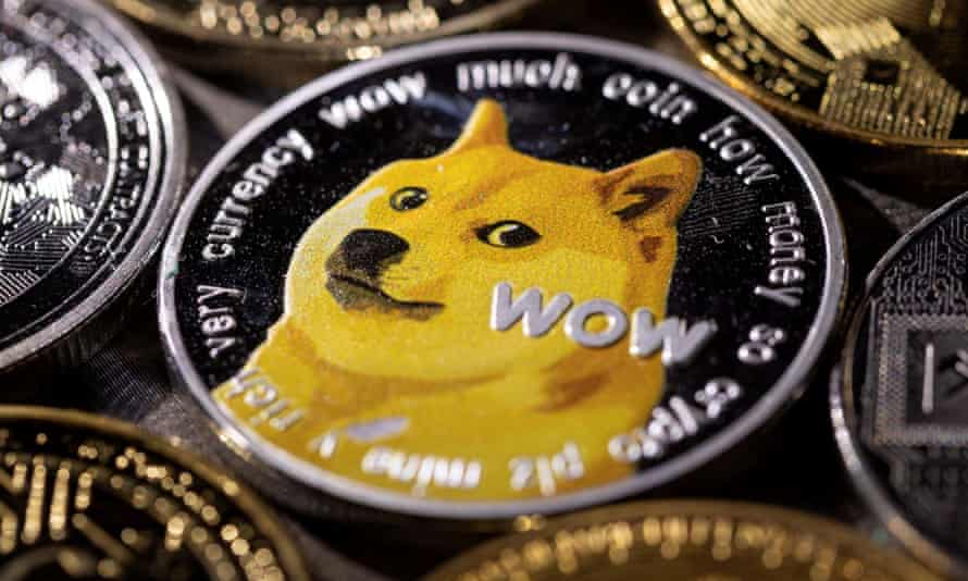 Representation of cryptocurrency Dogecoin.