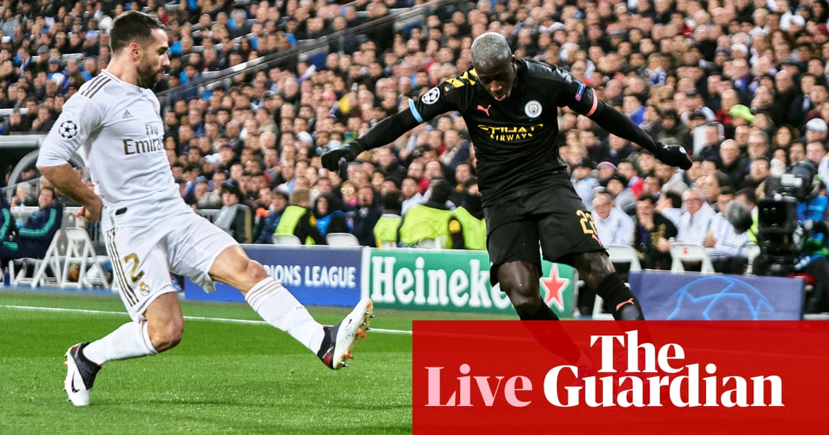 Real Madrid v Manchester City: Champions League, últimos 16, partido de ida - ¡en vivo! El | Fútbol americano 64 Real Madrid v Manchester City: Champions League, últimos 16, partido de ida - ¡en vivo! El | Fútbol americano 64