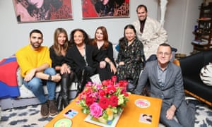 Hanya Yanagihara with Diane von Furstenberg and fellow editors.