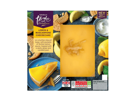 Sainsbury’s 500g Lemon & Mascarpone Cheesecake, Taste the Difference, Limited Edition.