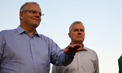 Australian PM Scott Morrison (left) and deputy PM Michael McCormack. ‘As we watch the US and Europe fall under the spell of democratically elected autocrats we need to confront the fact that there is more than a passing chance we are now on the same journey ourselves.’