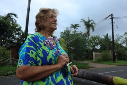 Woman standing in street
