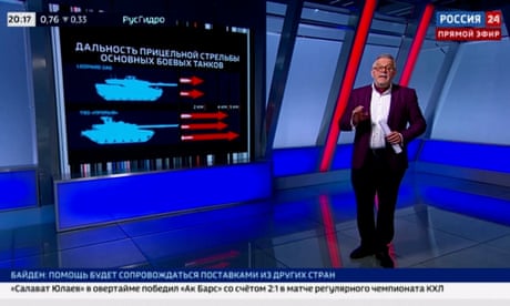 'Toothless' Leopards and 'battered' Abrams: Russian TV mocks Nato tanks promised to Ukraine – video