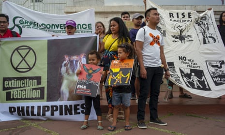 Environmentalists join the strikes in the Philippines.